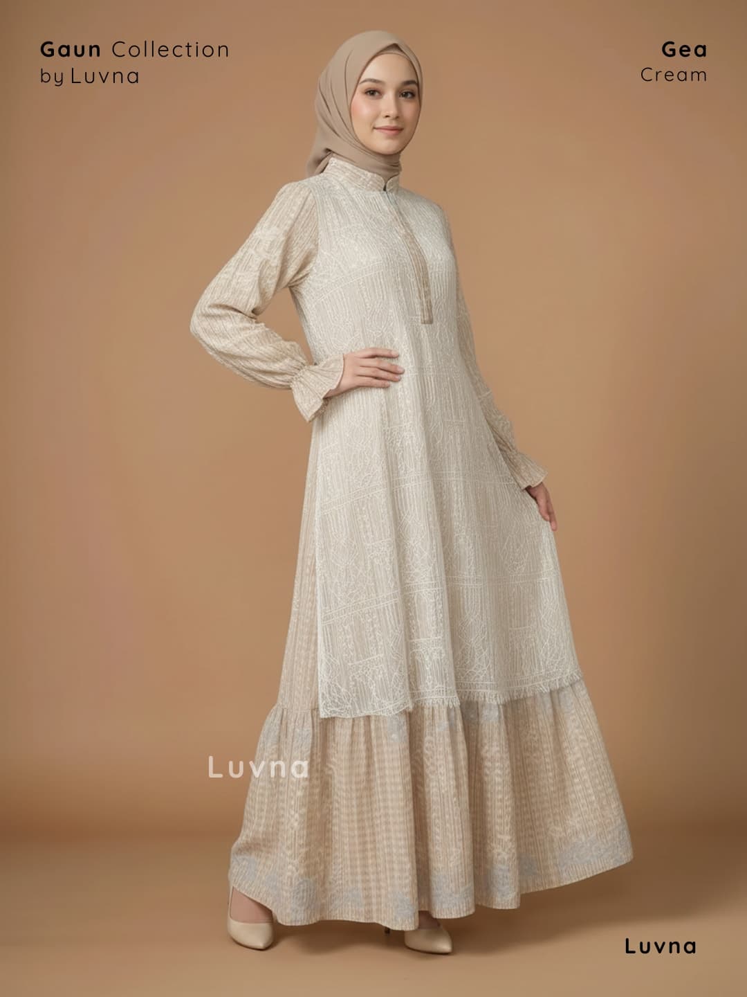 Luvna Gea Gaun Dress - Ceruty Full Chantily