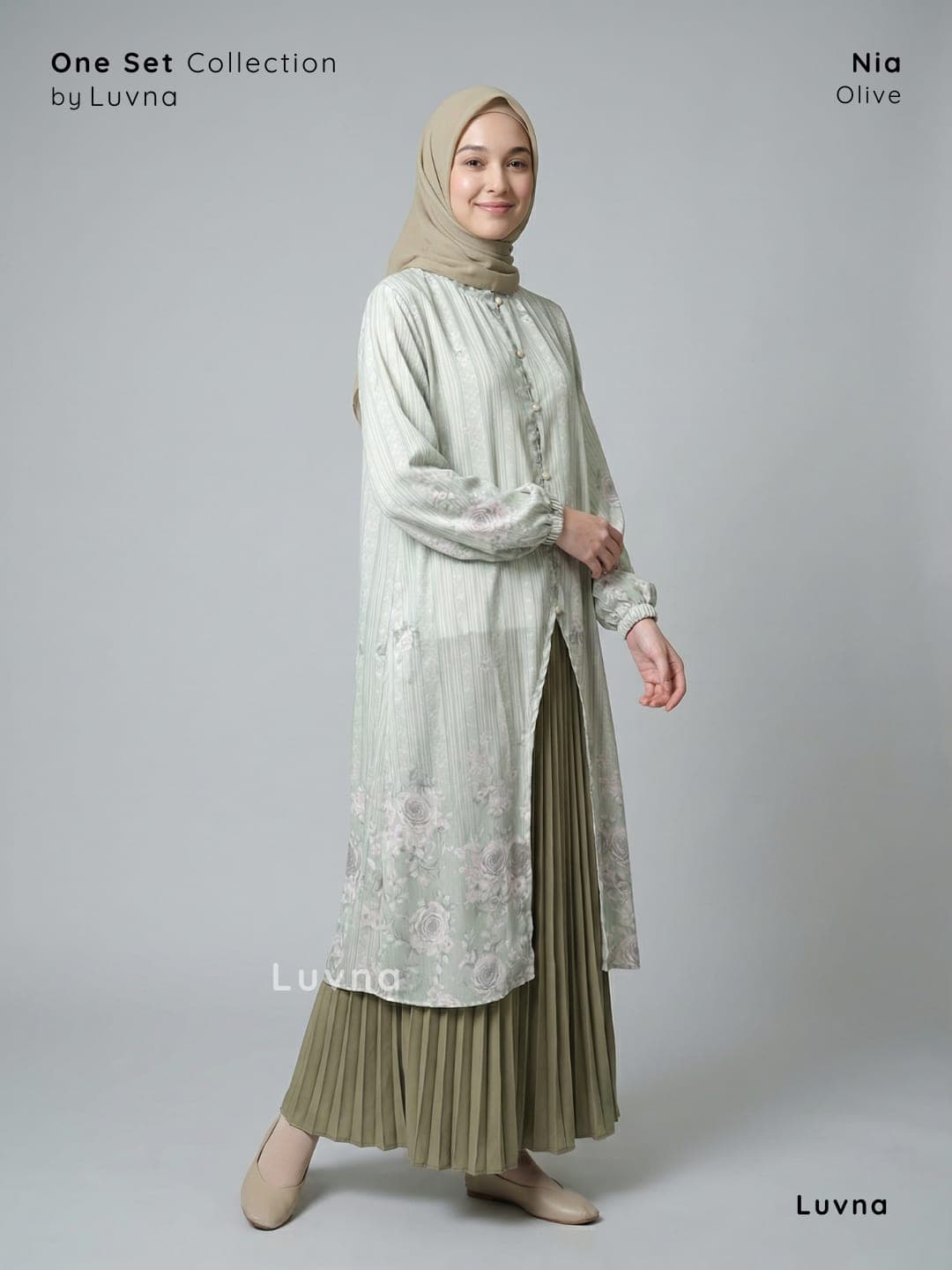 Luvna Nia One Set Ceruty-Rok Plisket Premium