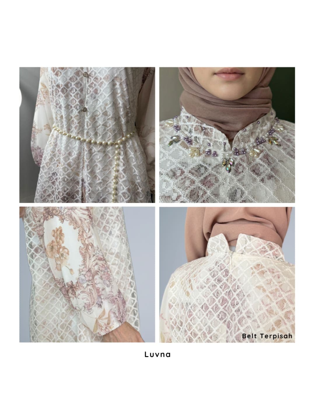 Luvna Ruby Gaun Dress-Ceruty Chantille (Free belt) 6