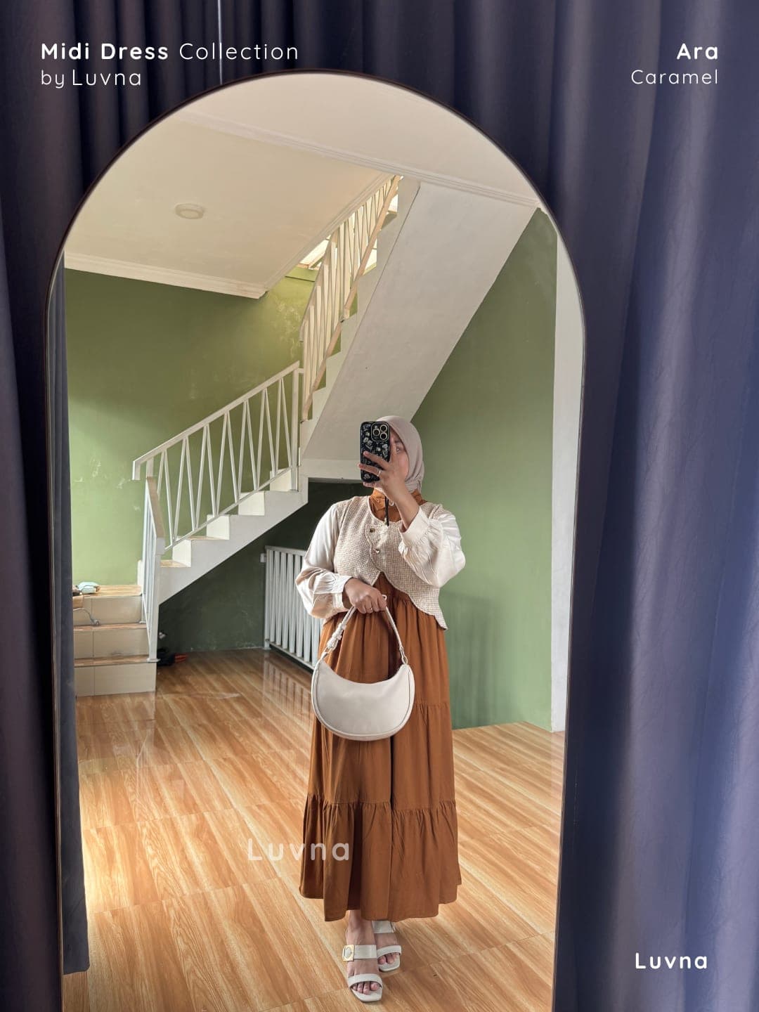 Luvna Ara Petite Midi Dress- Rayon Twill Premium 4