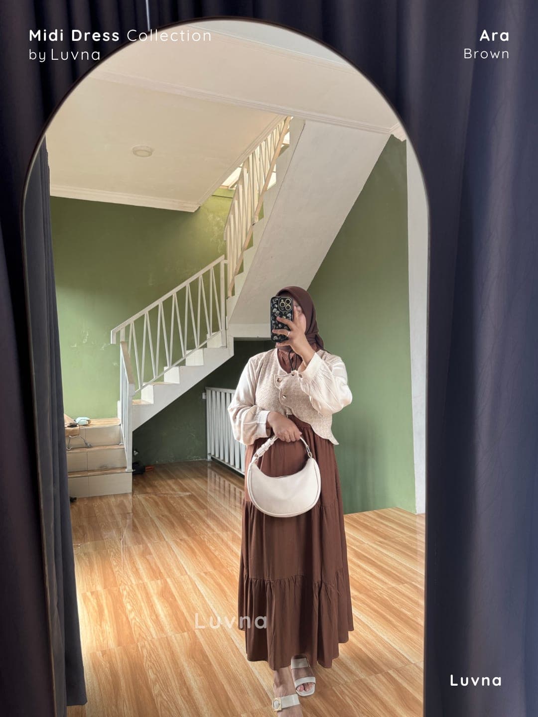 Luvna Ara Petite Midi Dress- Rayon Twill Premium 5