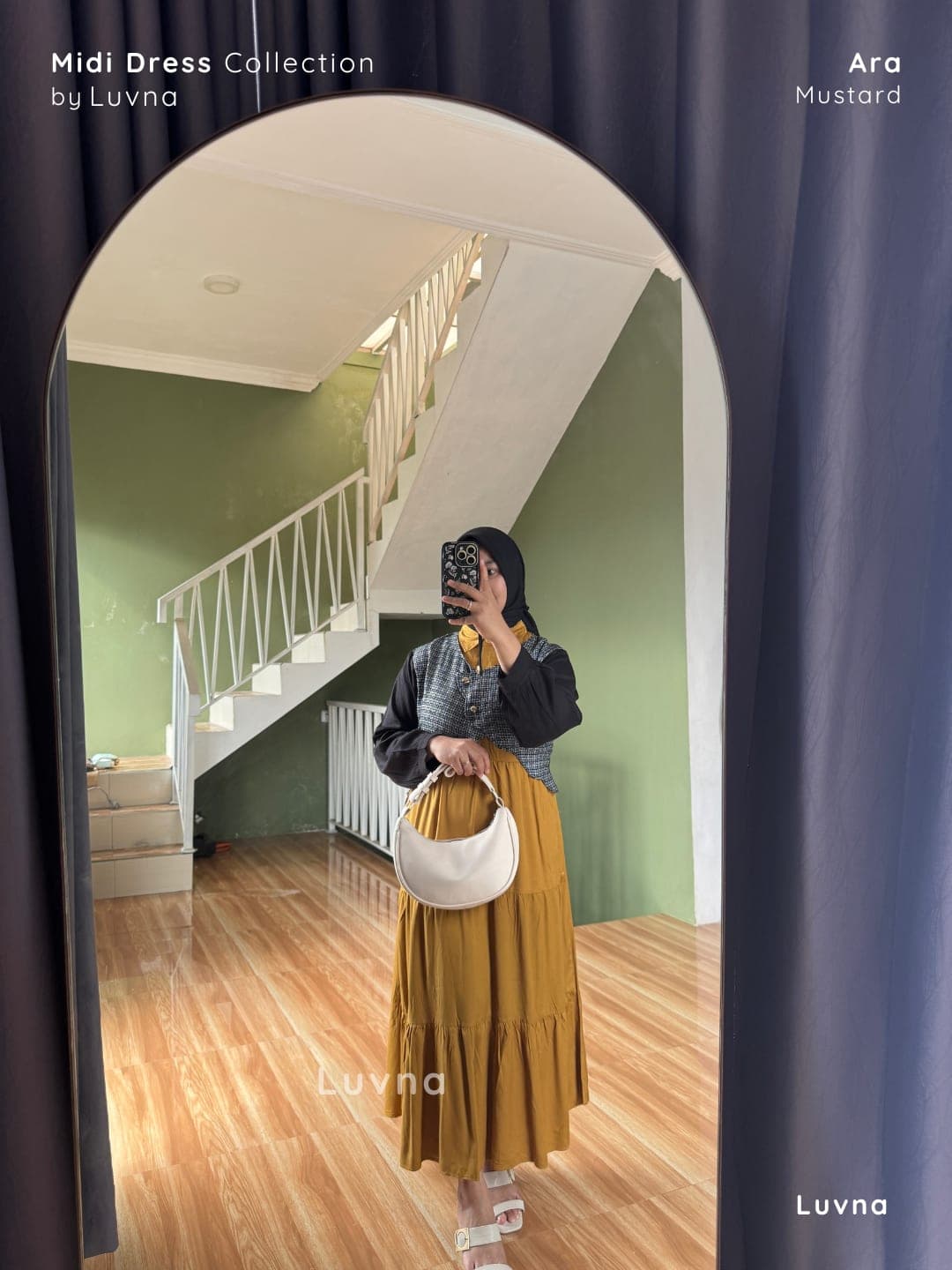 Luvna Ara Petite Midi Dress- Rayon Twill Premium 6